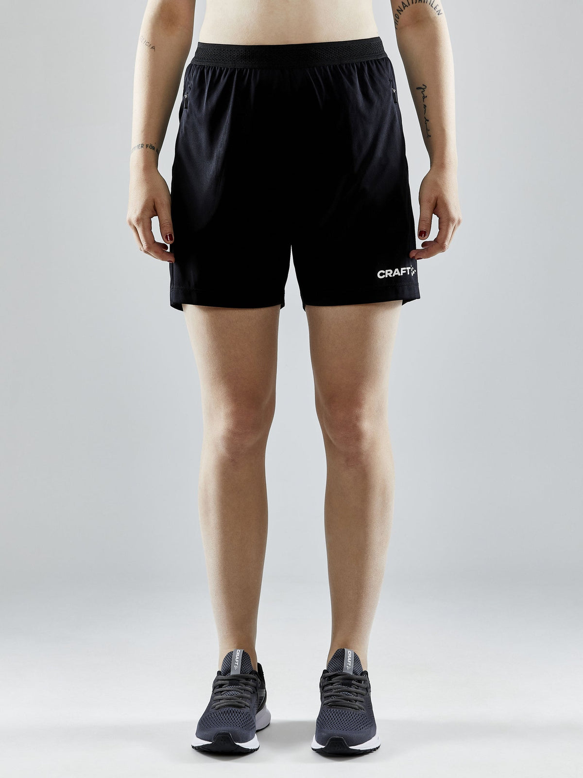 Craft Evolve Zip Pocket Shorts Damen in Schwarz, Detailansicht