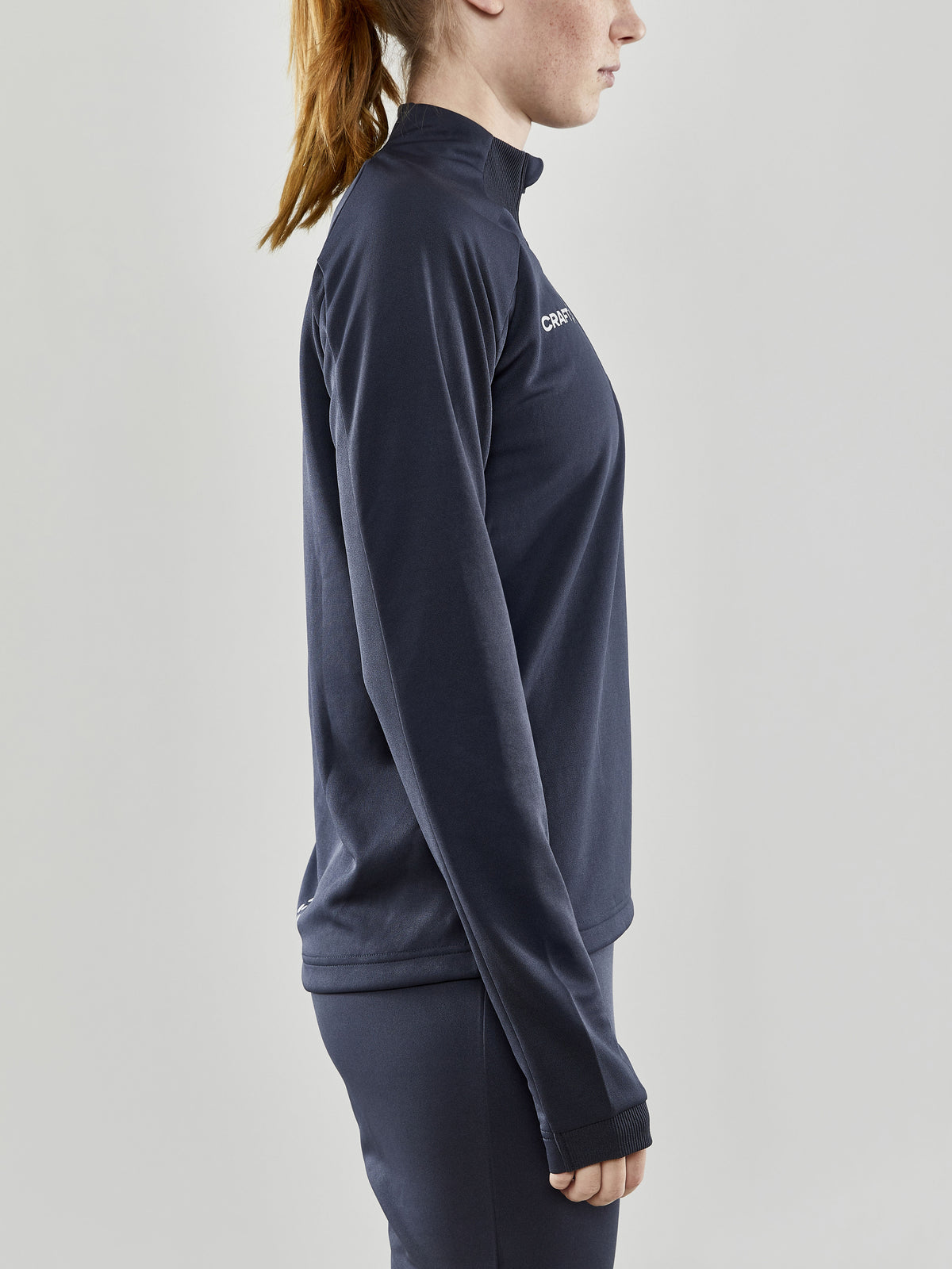 Craft Evolve Halfzip Damen in Dunkelgrau, Detailansicht