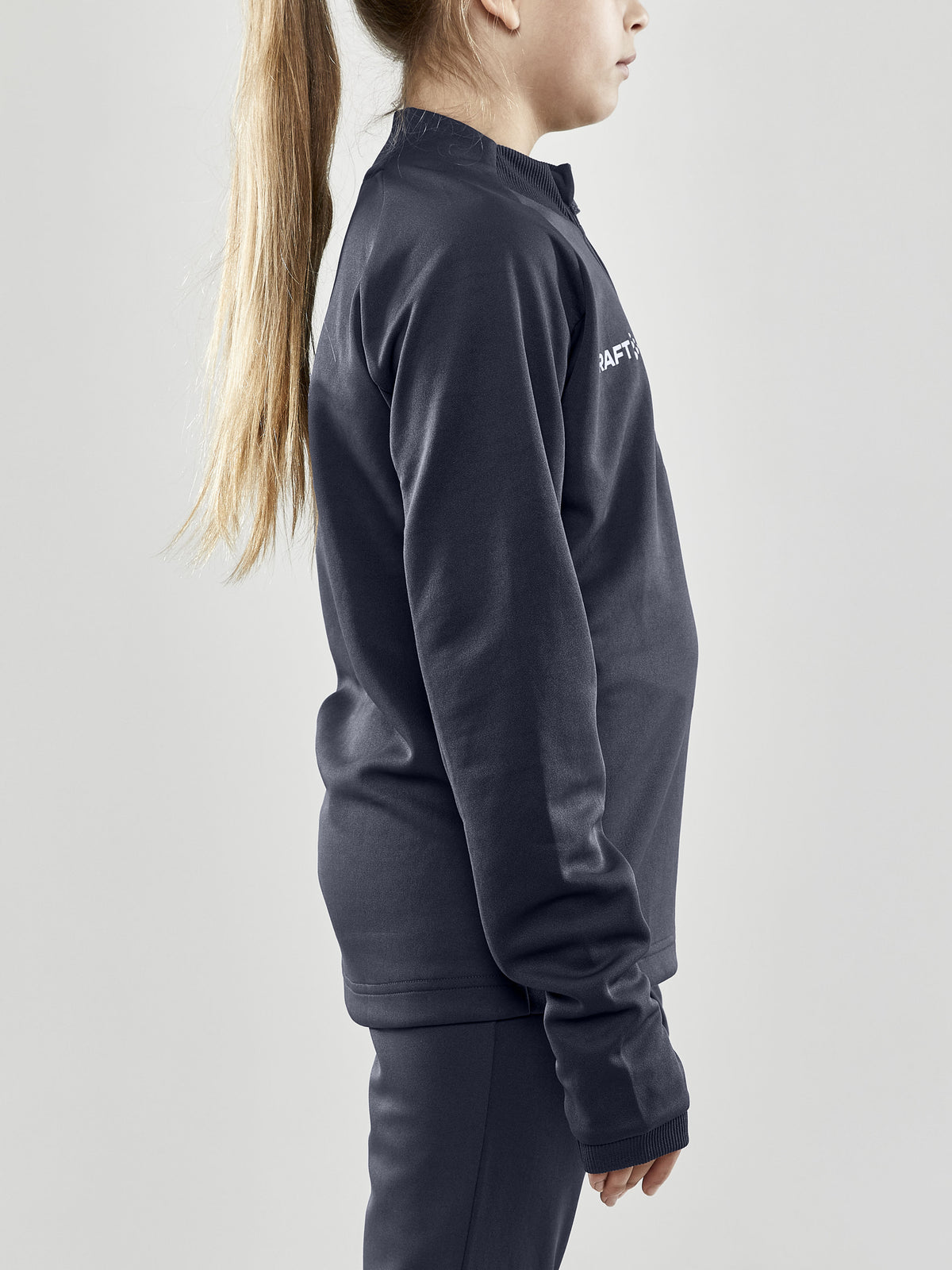 Craft Evolve Halfzip Junior in Dunkelgrau, Detailansicht