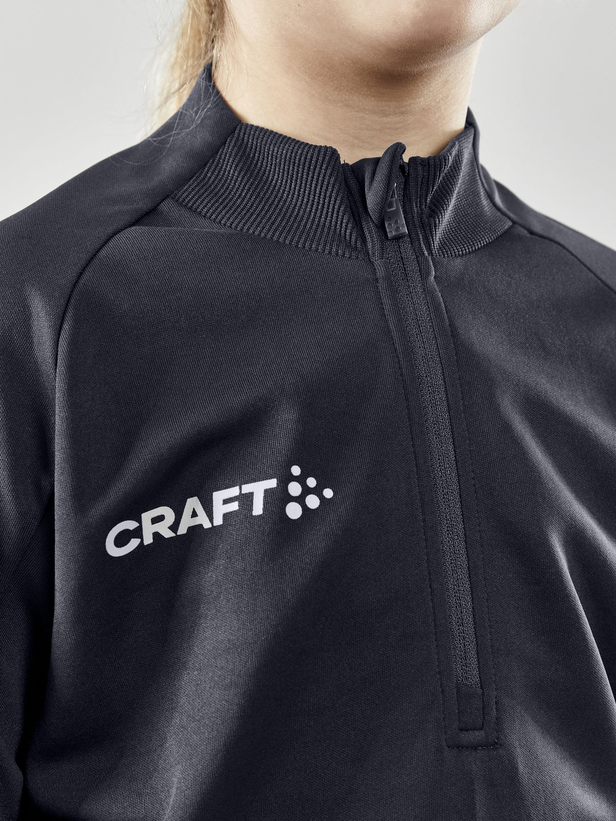 Craft Evolve Halfzip Junior in Dunkelgrau, Detailansicht