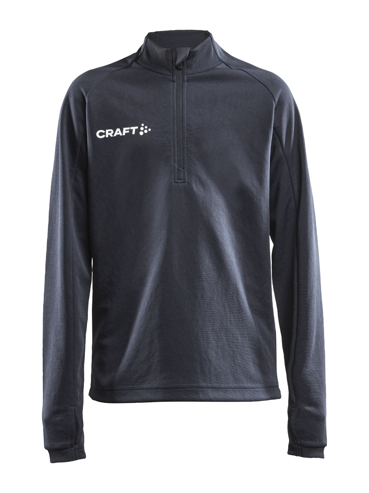 Craft Evolve Halfzip Junior in Dunkelgrau, Vorderansicht