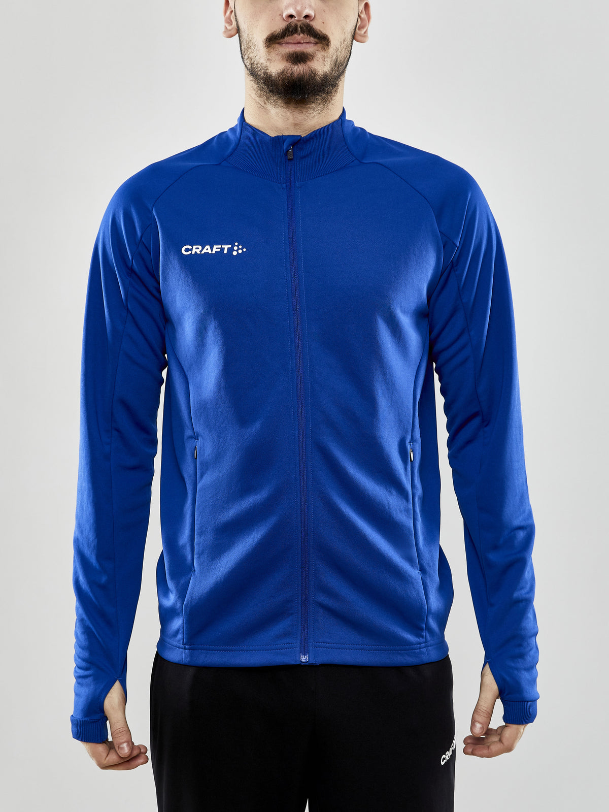Craft Evolve Full Zip Herren in Kobaltblau, Detailansicht