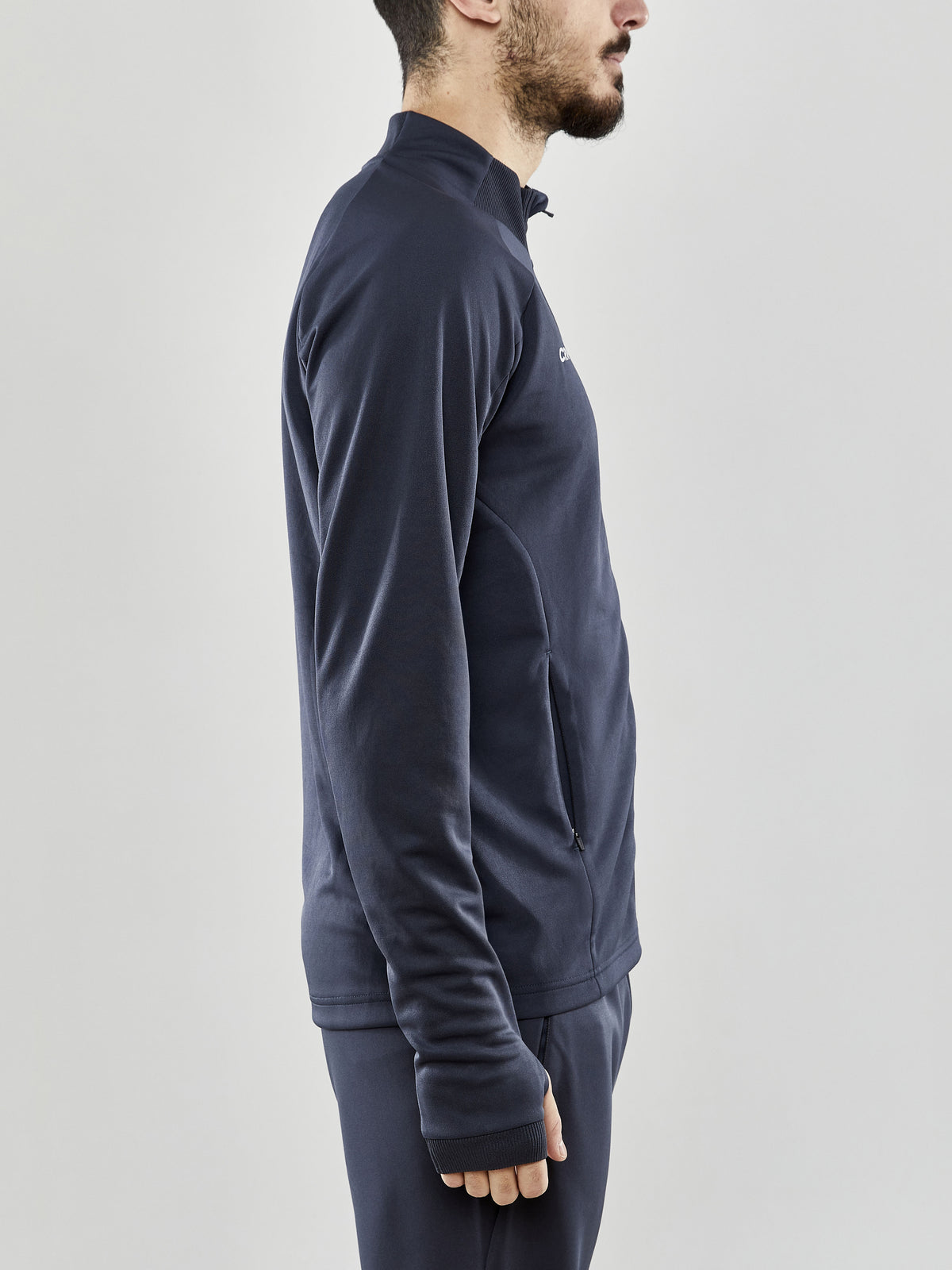 Craft Evolve Full Zip Herren in Dunkelgrau, Detailansicht