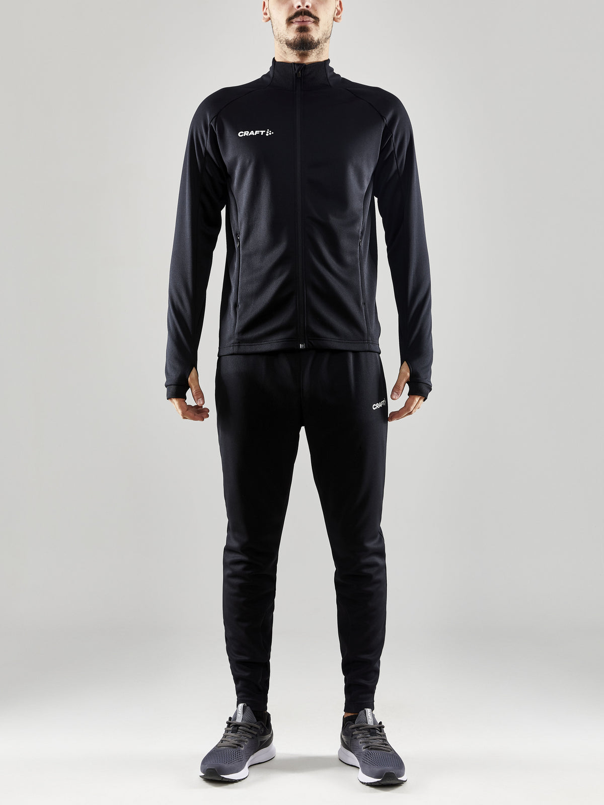 Craft Evolve Full Zip Herren in Schwarz, Detailansicht