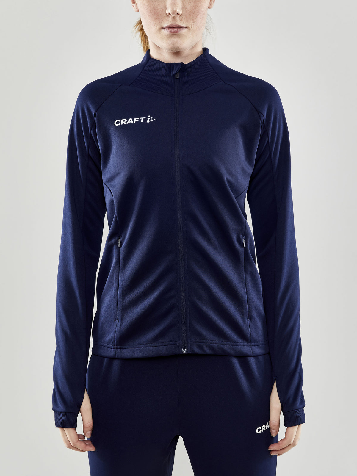 Craft Evolve Full Zip Damen in Navy, Detailansicht