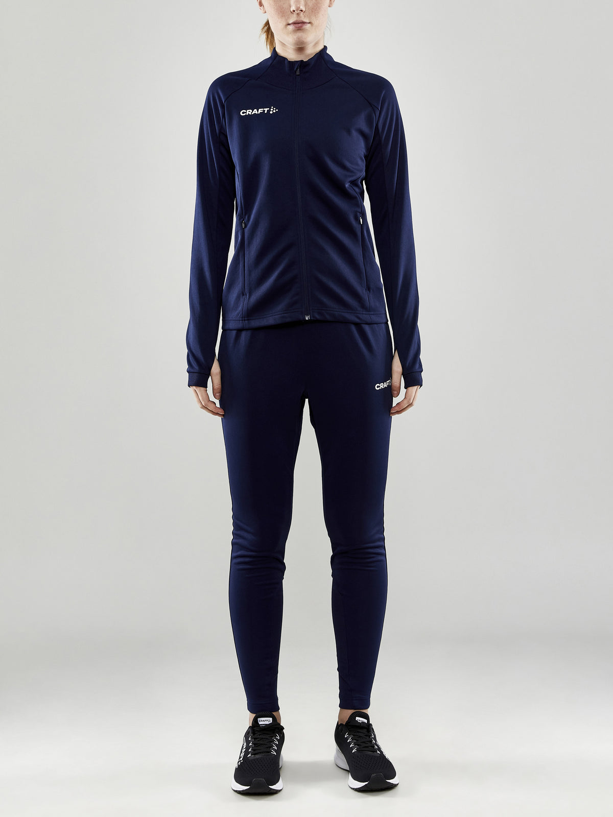 Craft Evolve Full Zip Damen in Navy, Detailansicht