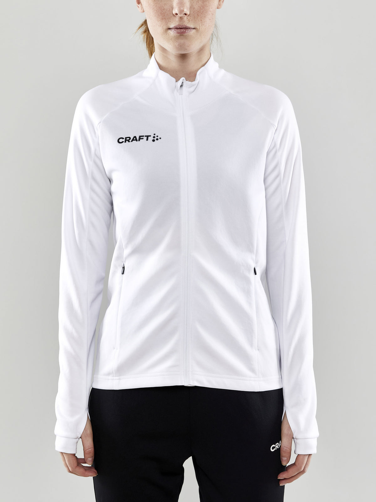 Craft Evolve Full Zip Damen in Weiss, Detailansicht