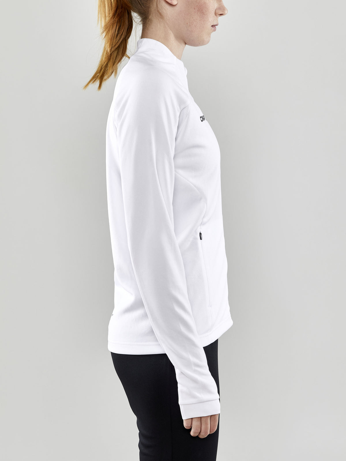 Craft Evolve Full Zip Damen in Weiss, Detailansicht