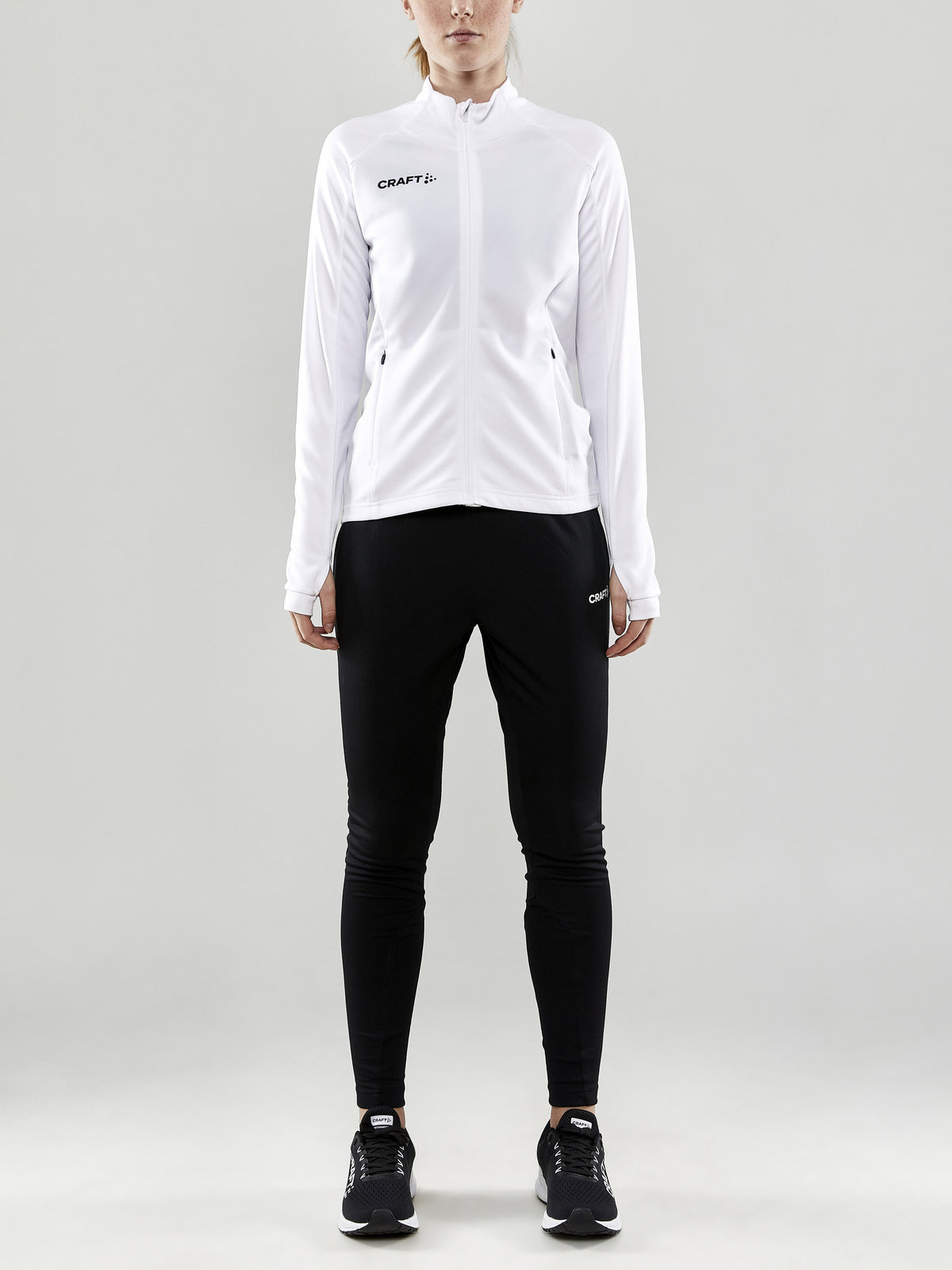 Craft Evolve Full Zip Damen in Weiss, Detailansicht