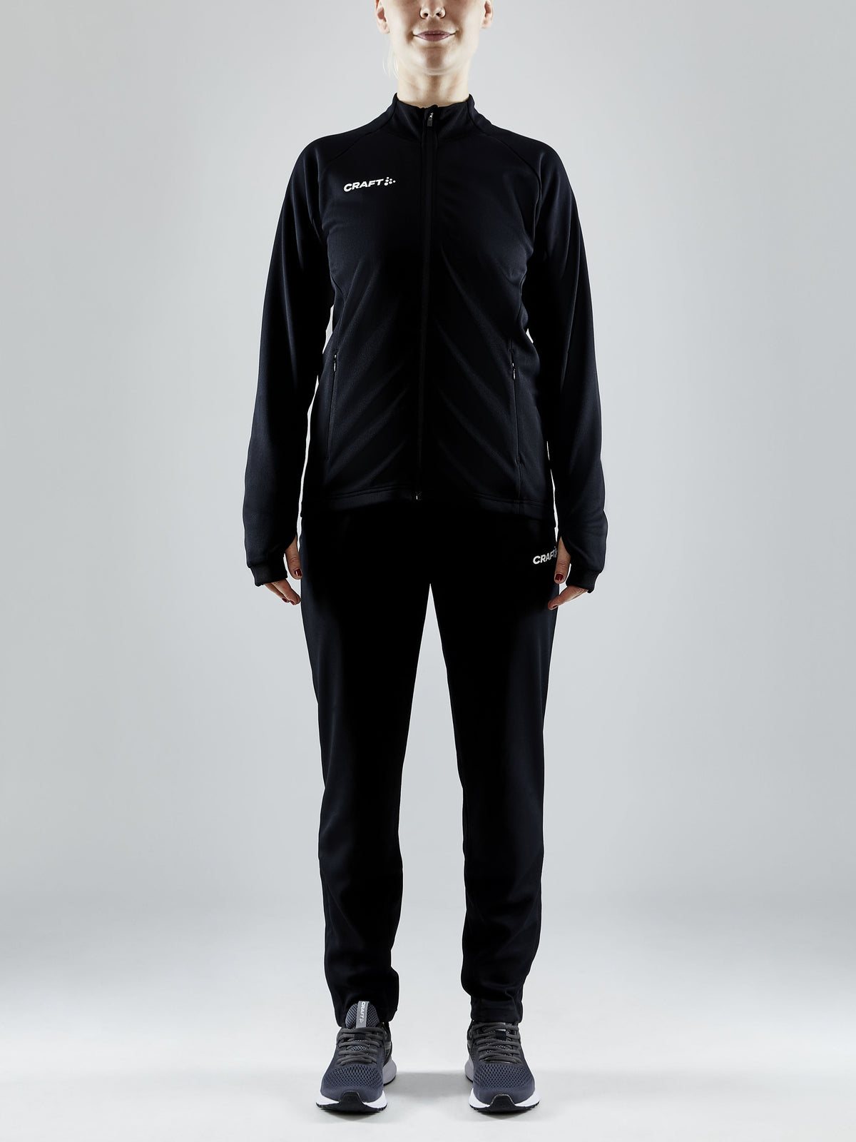 Craft Evolve Full Zip Damen in Schwarz, Detailansicht