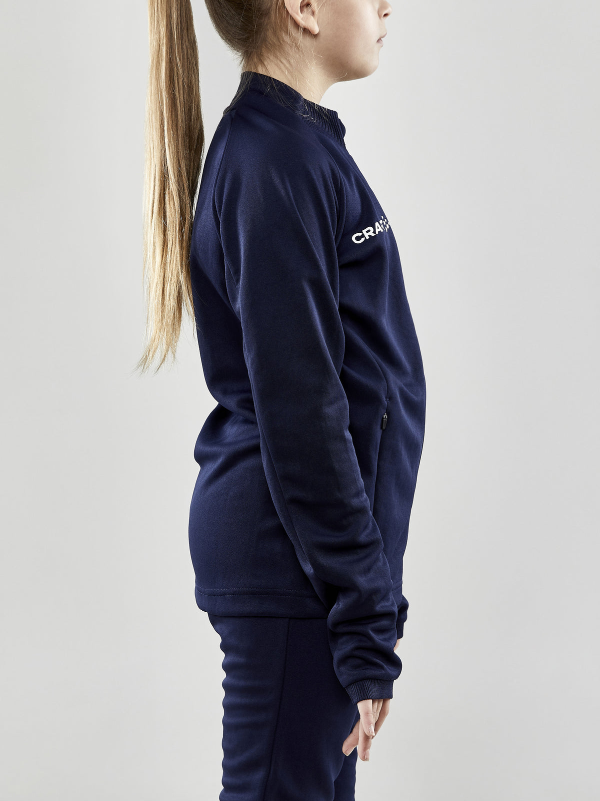 Craft Evolve Full Zip Junior in Navy, Detailansicht