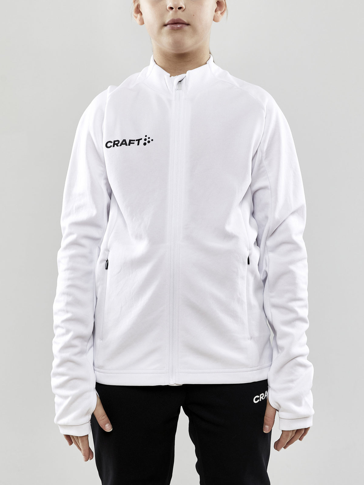 Craft Evolve Full Zip Junior in Weiss, Detailansicht