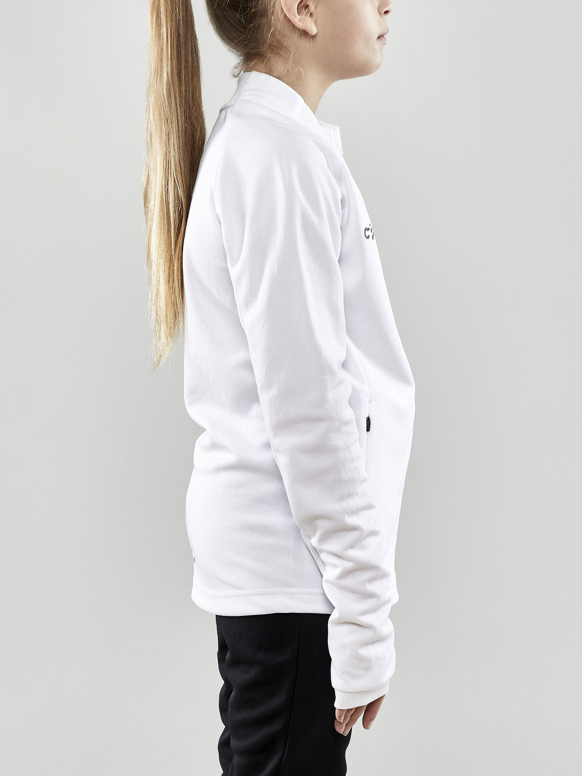 Craft Evolve Full Zip Junior in Weiss, Detailansicht