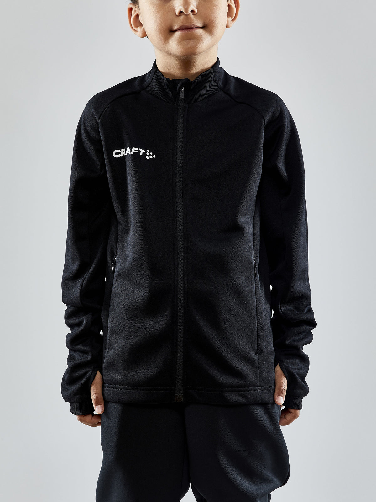 Craft Evolve Full Zip Junior in Schwarz, Detailansicht