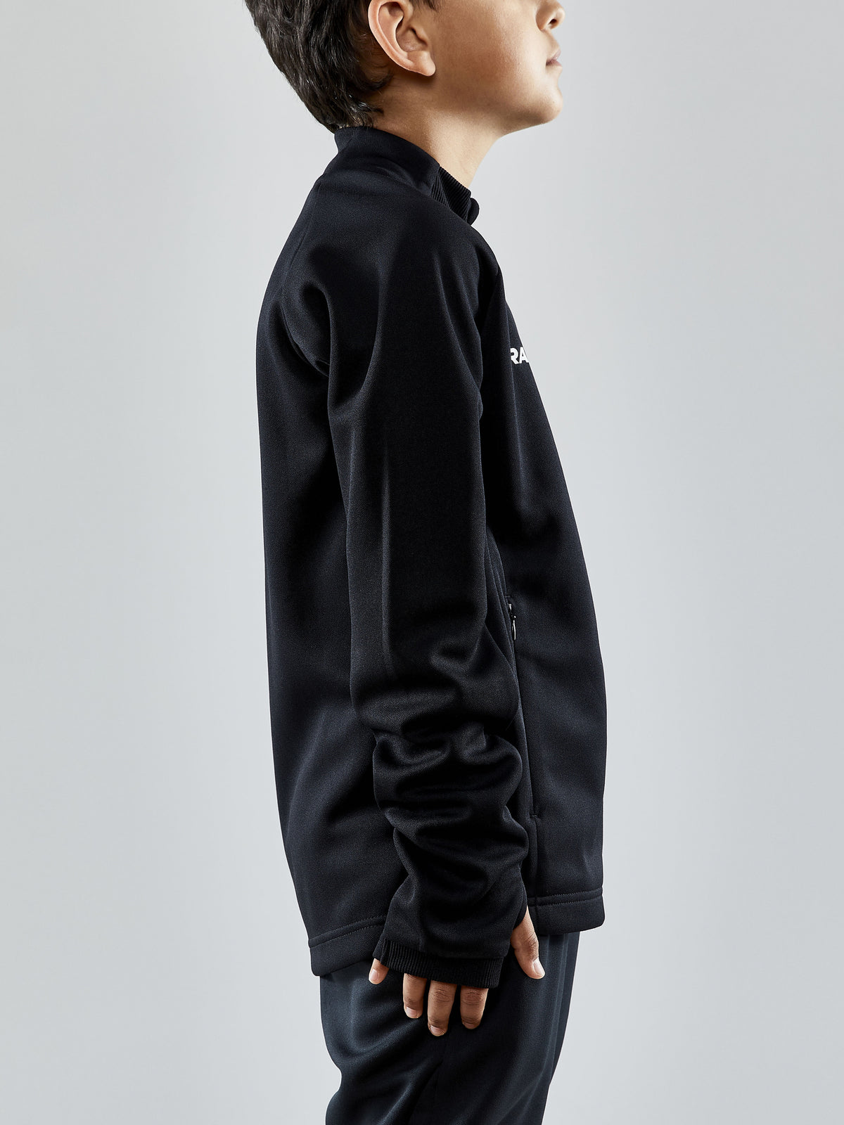 Craft Evolve Full Zip Junior in Schwarz, Detailansicht