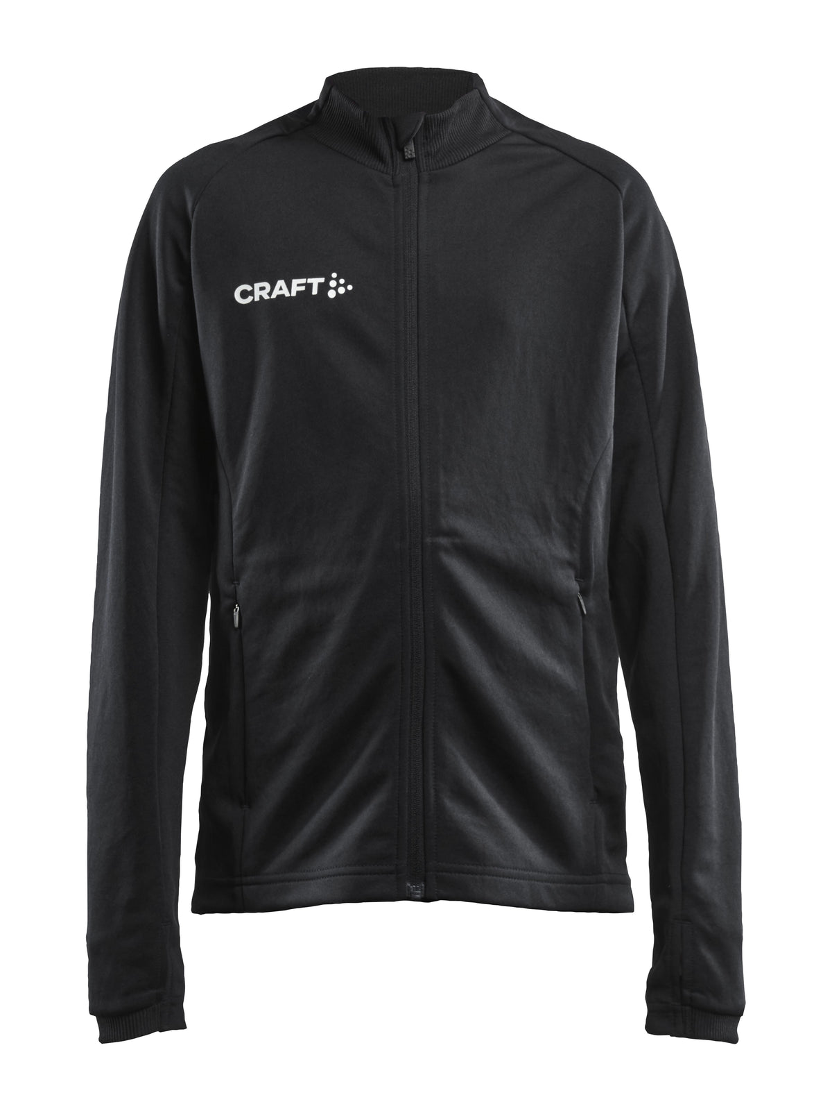 Craft Evolve Full Zip Junior in Schwarz, Vorderansicht