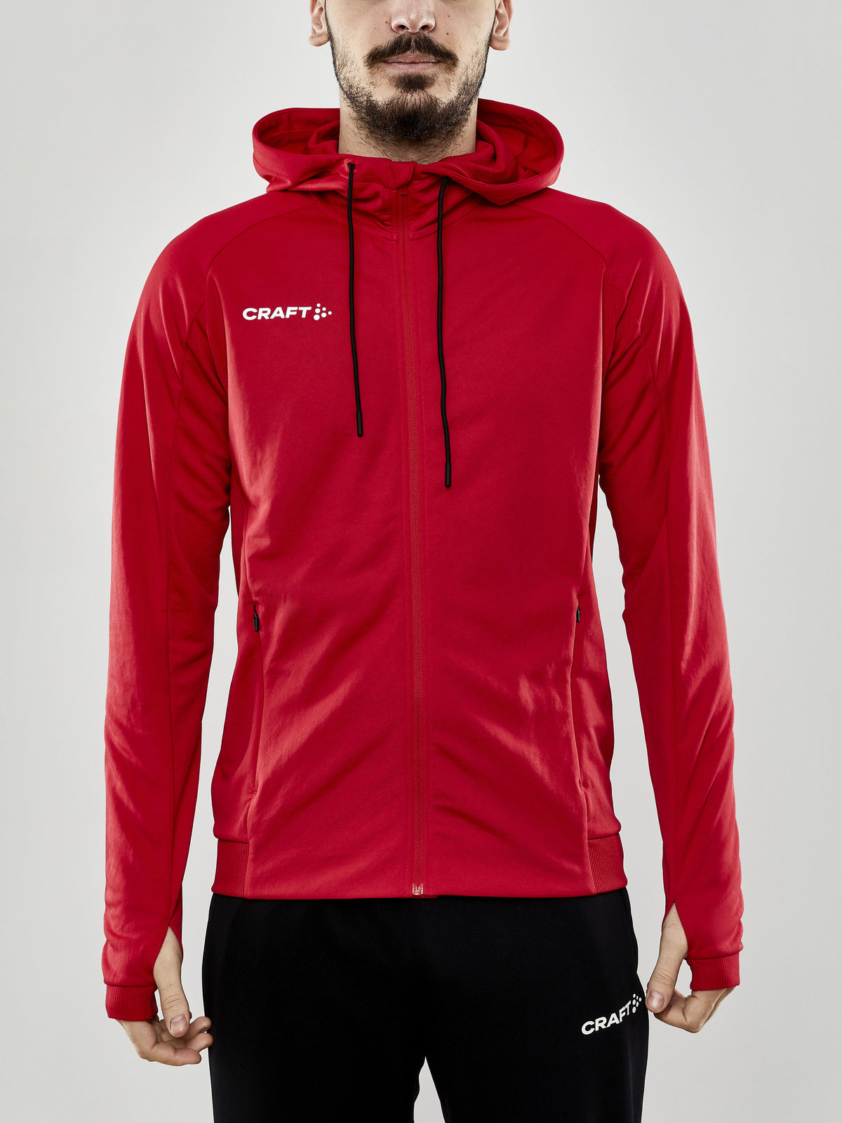 Craft Evolve Hood Jacket Herren in Rot, Detailansicht