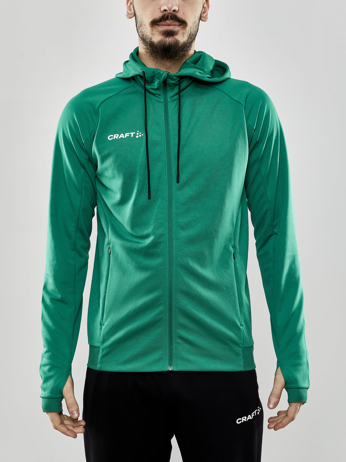 Craft Evolve Hood Jacket Herren in Grün, Detailansicht