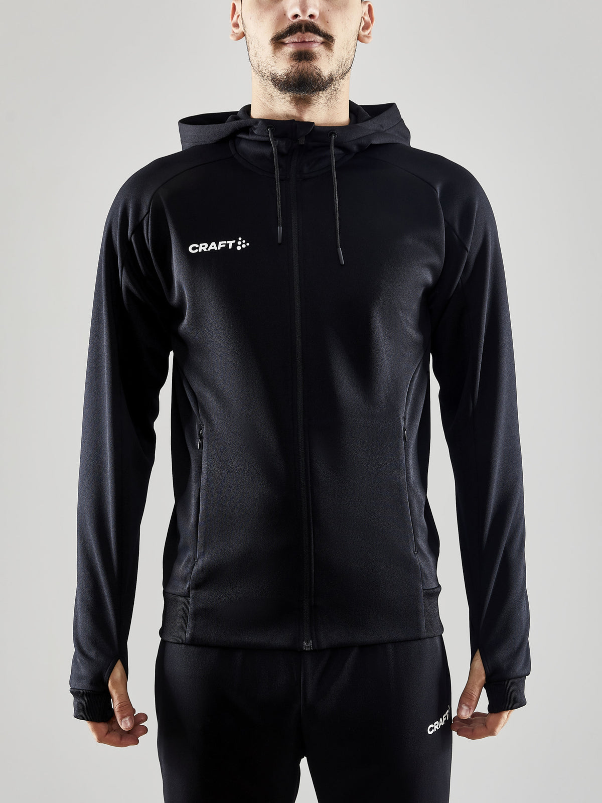 Craft Evolve Hood Jacket Herren in Schwarz, Detailansicht