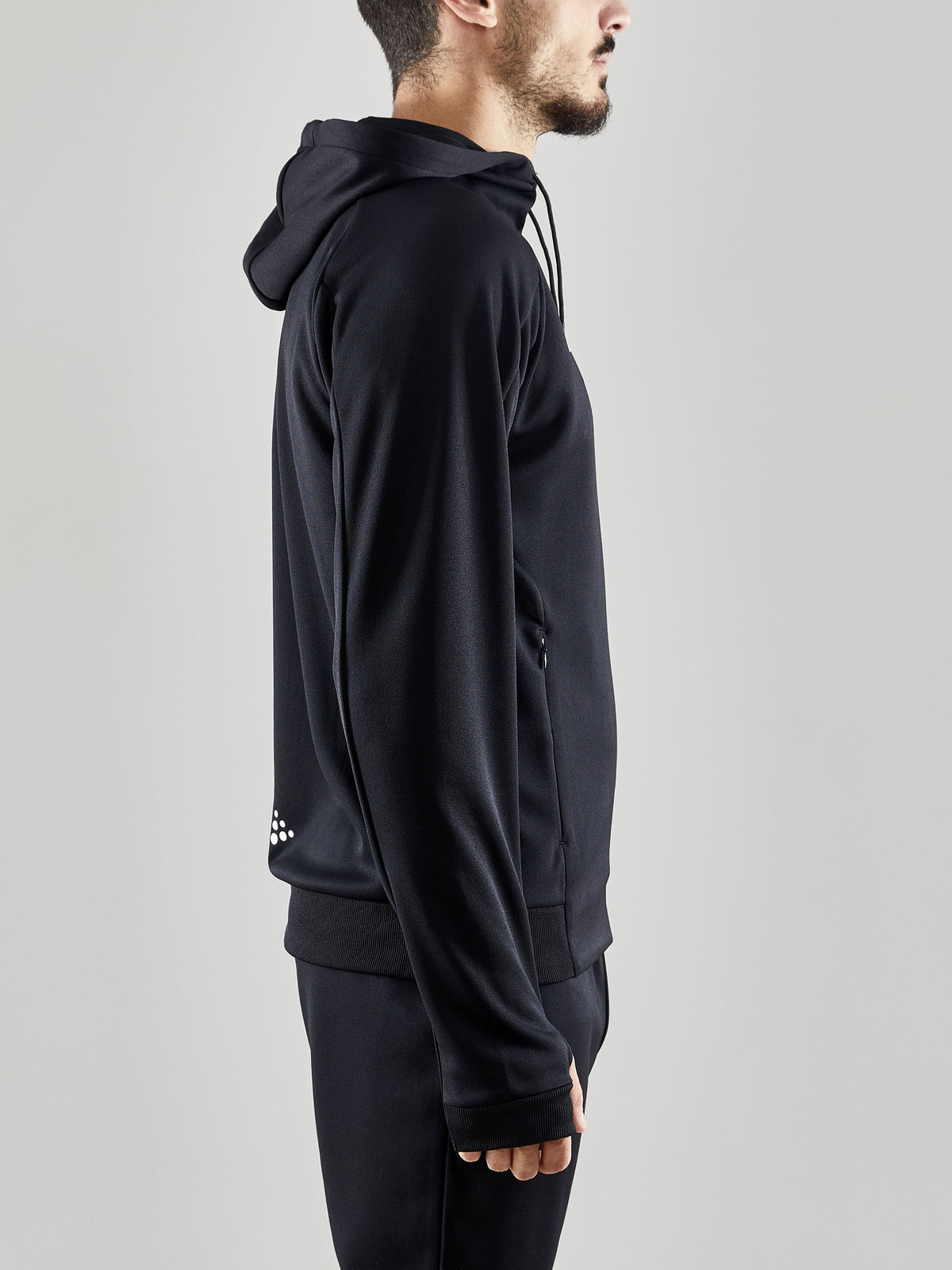 Craft Evolve Hood Jacket Herren in Schwarz, Detailansicht