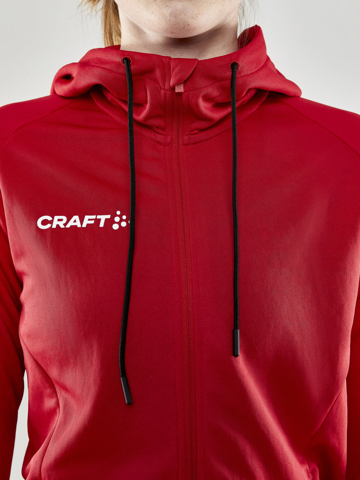 Craft Evolve Hood Jacket Damen in Rot, Detailansicht