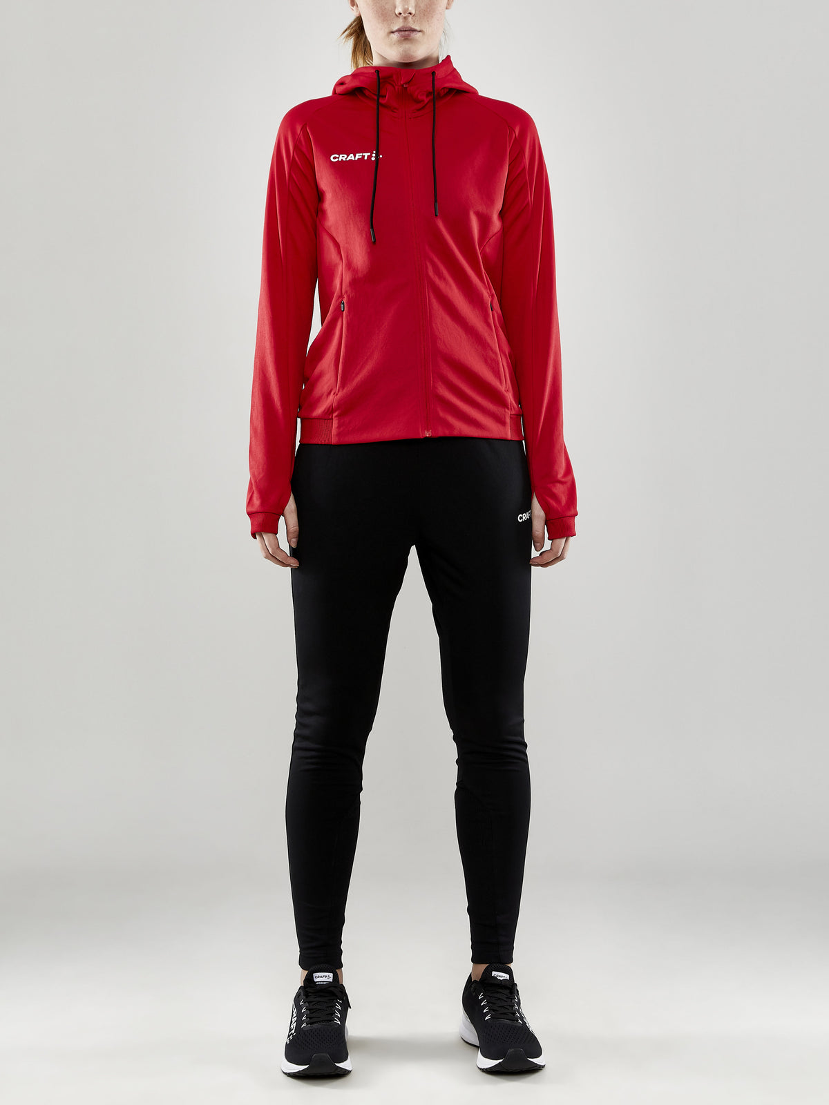 Craft Evolve Hood Jacket Damen in Rot, Detailansicht