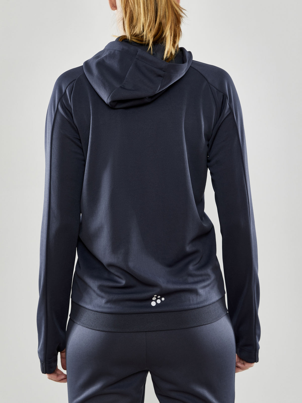 Craft Evolve Hood Jacket Damen in Dunkelgrau, Detailansicht