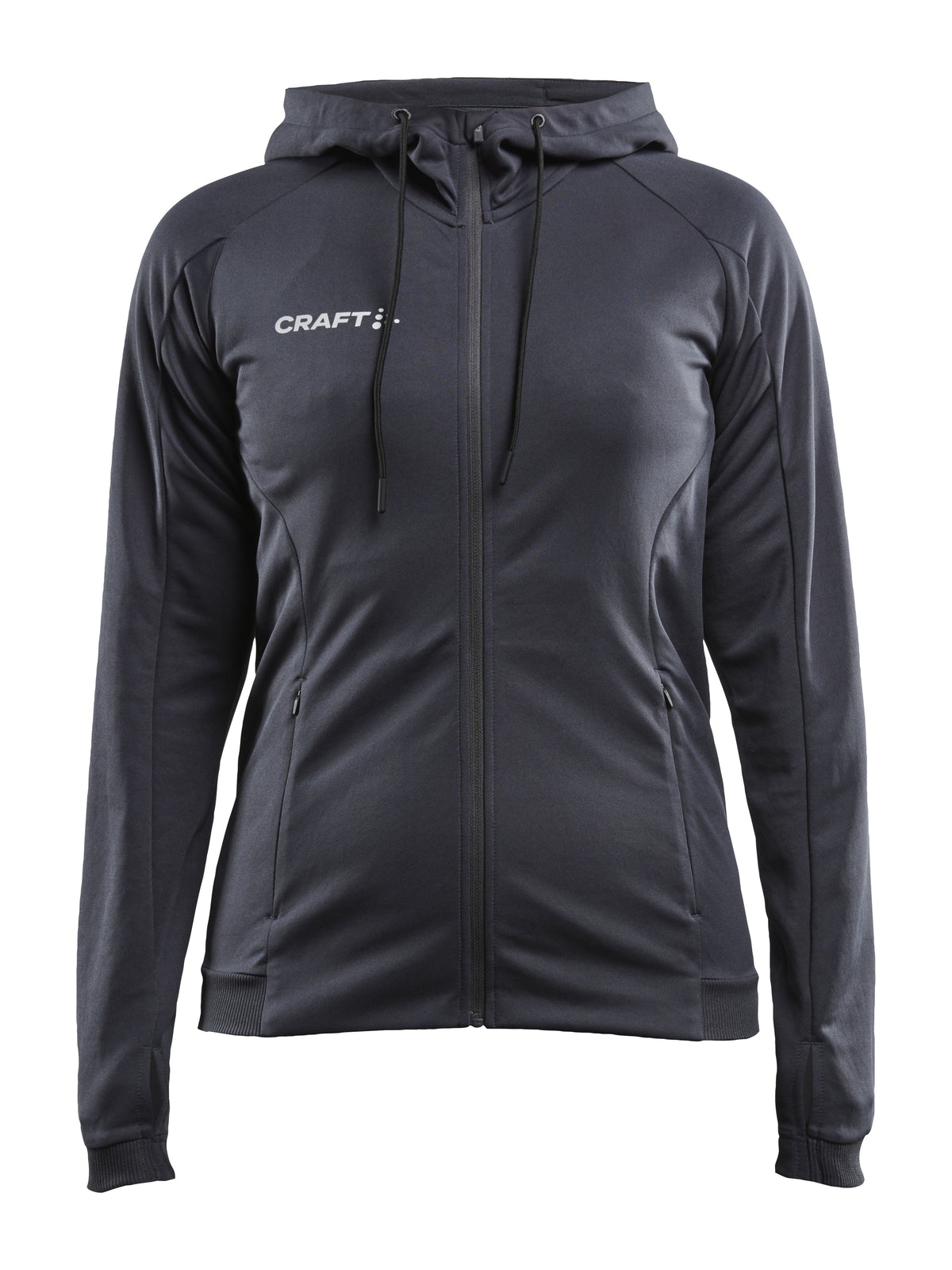 Craft Evolve Hood Jacket Damen in Dunkelgrau, Vorderansicht