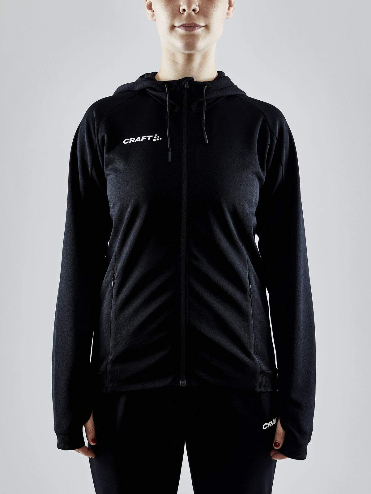 Craft Evolve Hood Jacket Damen in Schwarz, Detailansicht