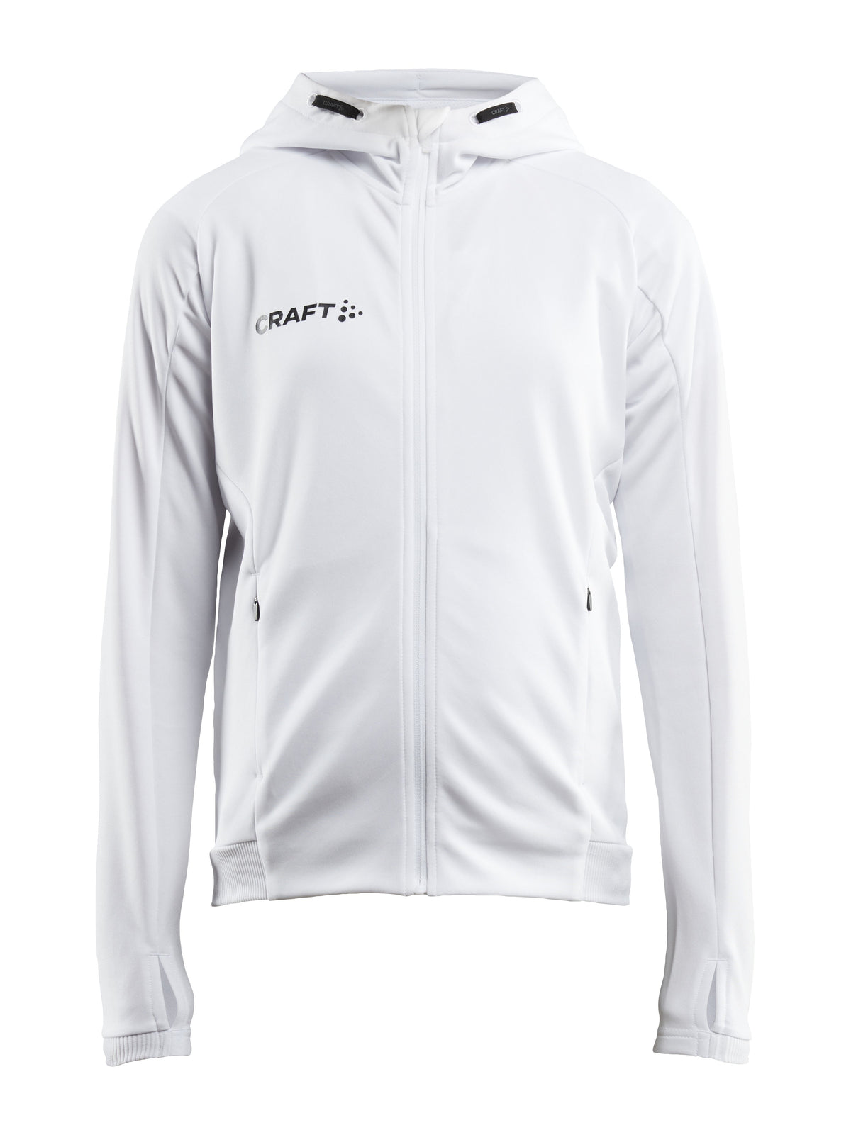 Craft Evolve Hood Jacket Junior in Weiss, Vorderansicht