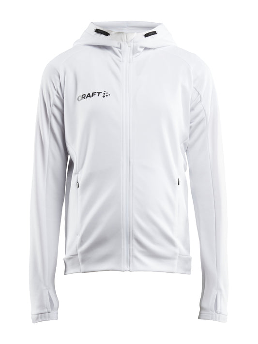 Craft Evolve Hood Jacket Junior in Weiss, Vorderansicht