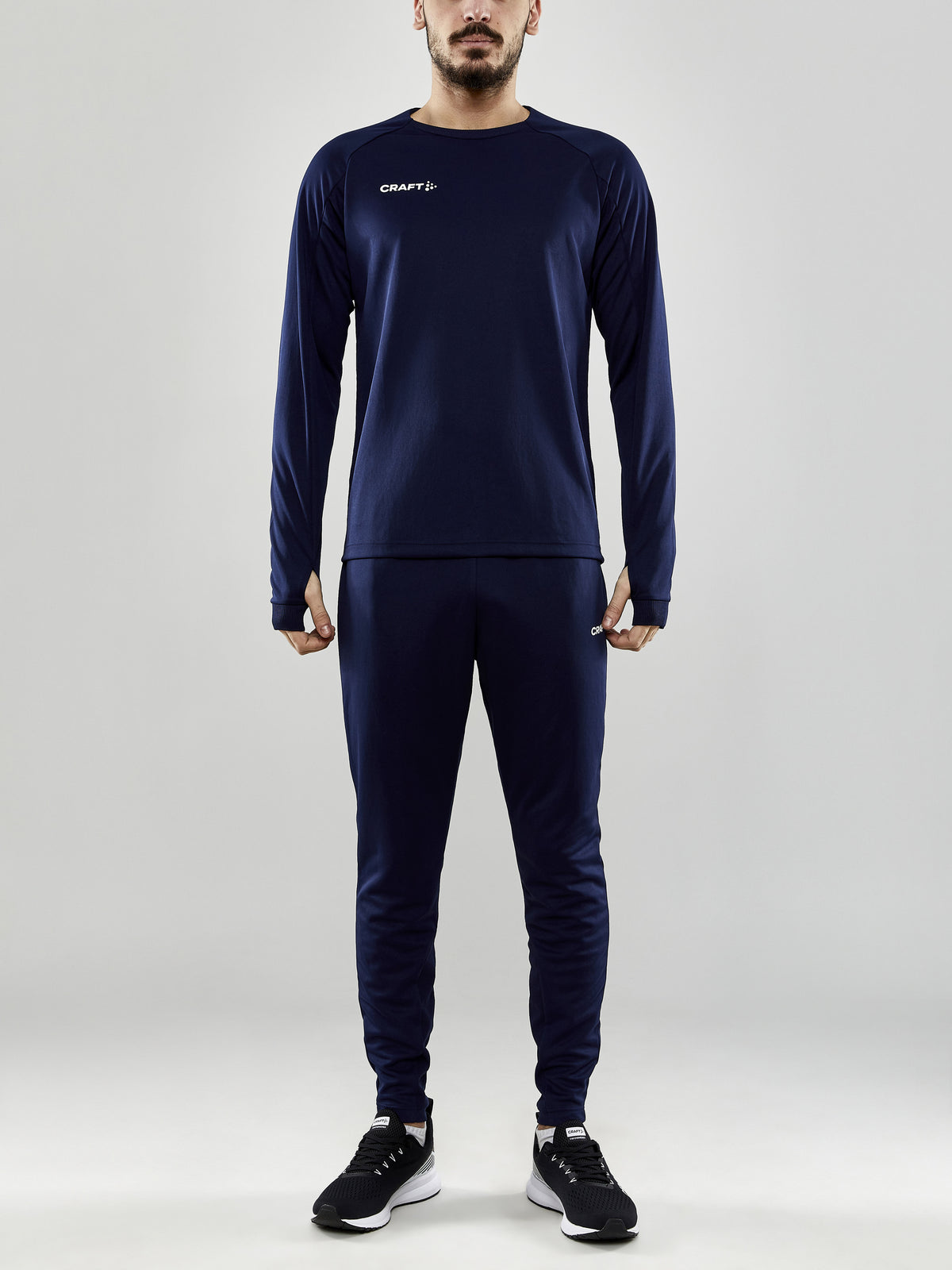 Craft Evolve Crew Neck Herren in Navy, Detailansicht