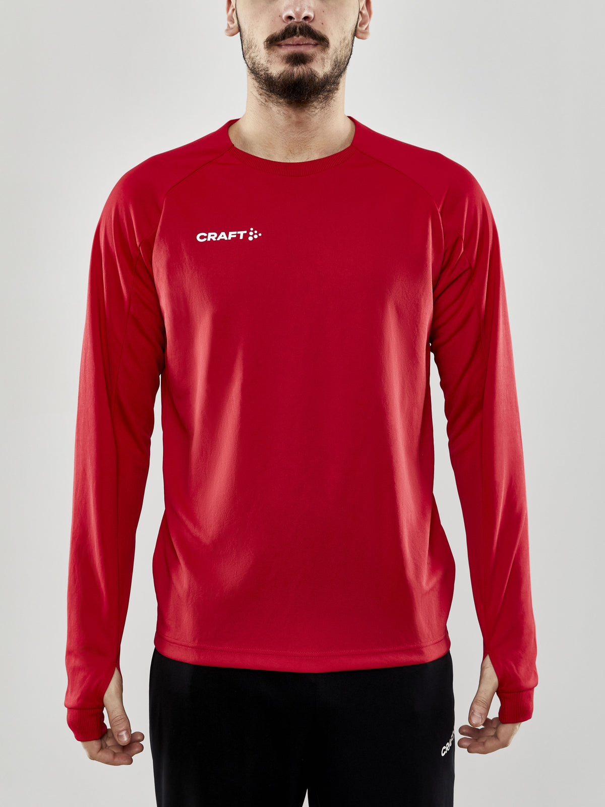 Craft Evolve Crew Neck Herren in Rot, Detailansicht