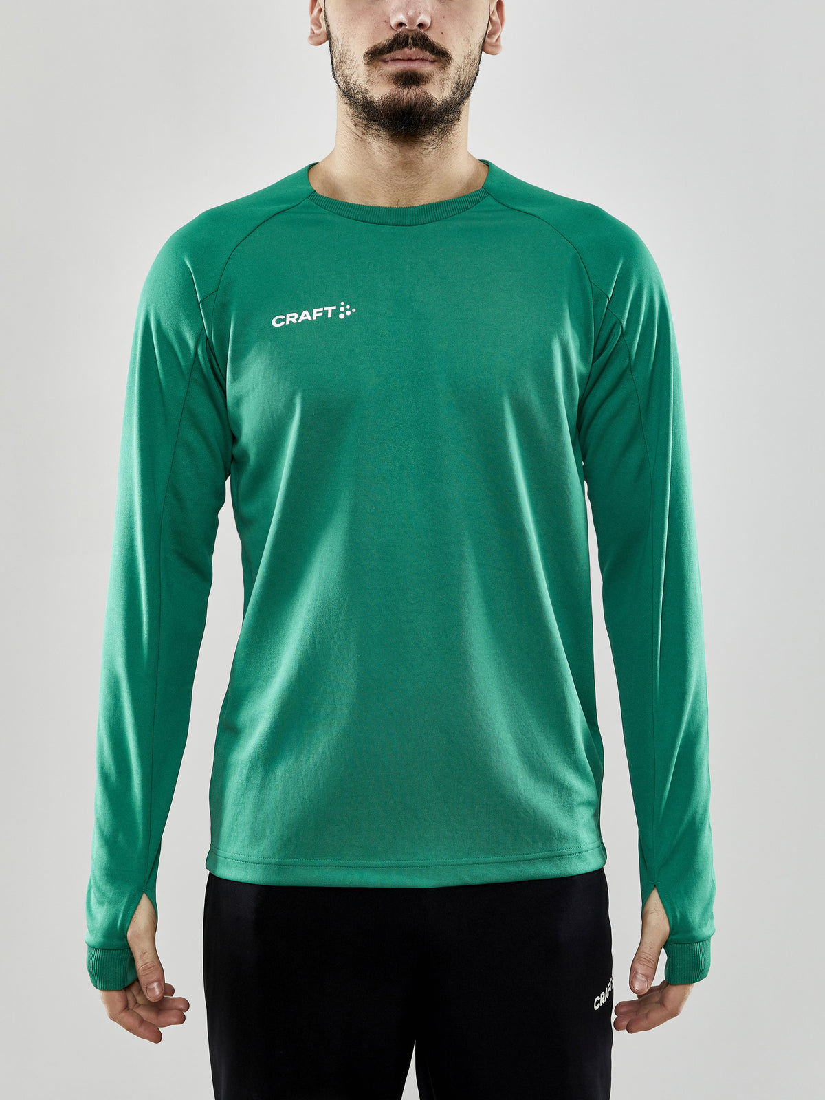Craft Evolve Crew Neck Herren in Grün, Detailansicht