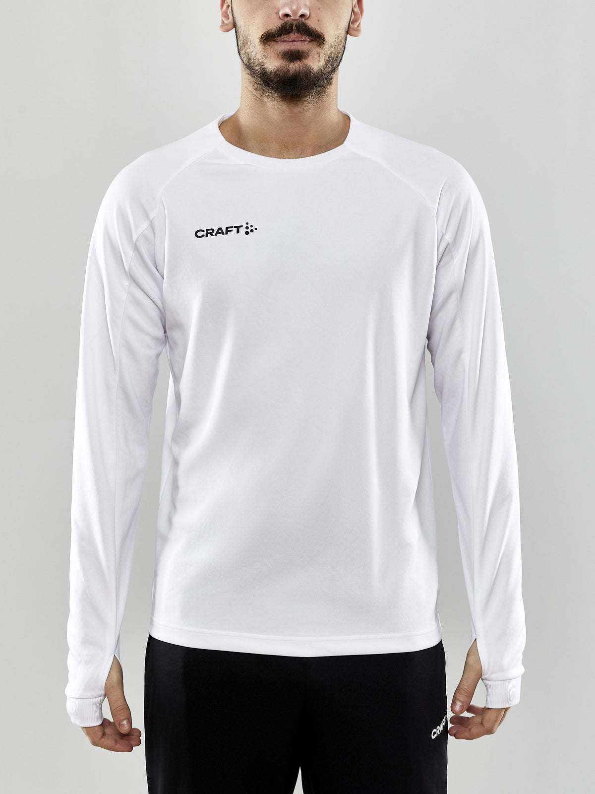 Craft Evolve Crew Neck Herren in Weiss, Detailansicht