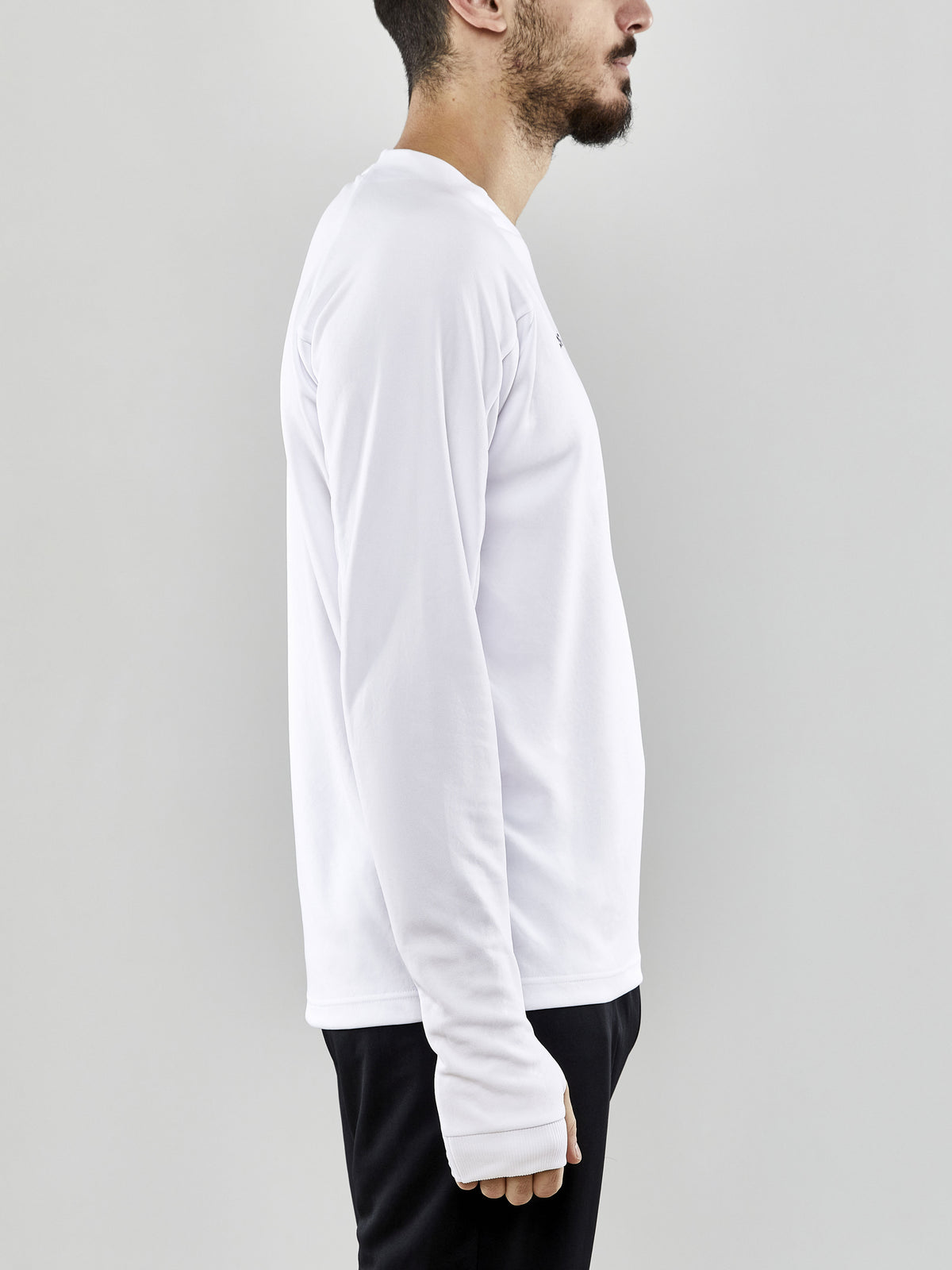 Craft Evolve Crew Neck Herren in Weiss, Detailansicht