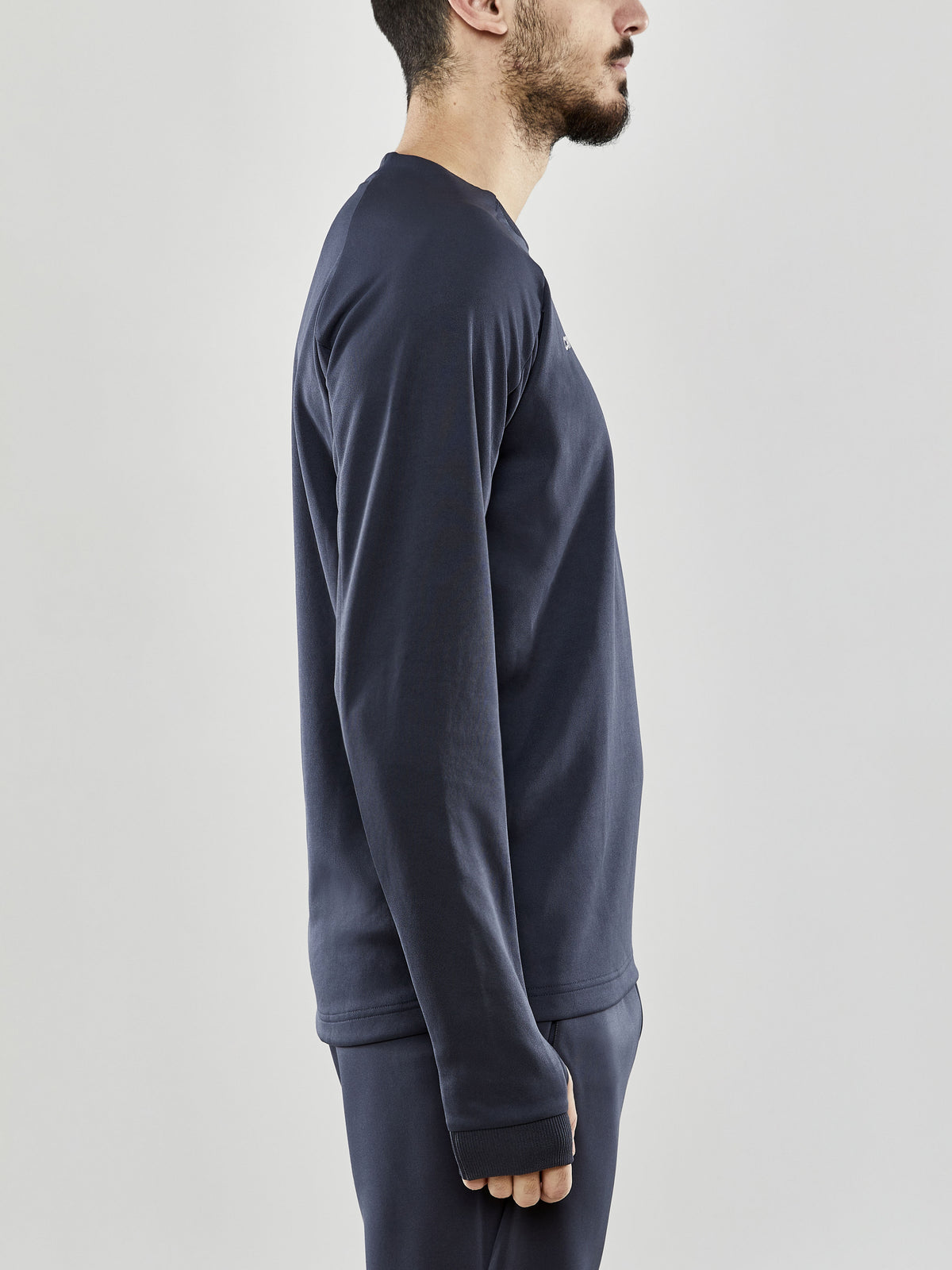 Craft Evolve Crew Neck Herren in Dunkelgrau, Detailansicht