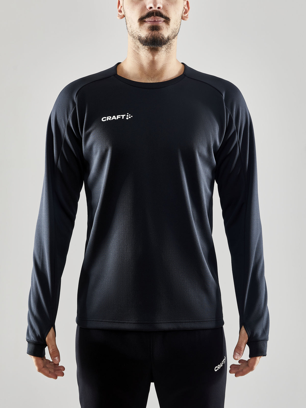 Craft Evolve Crew Neck Herren in Schwarz, Detailansicht