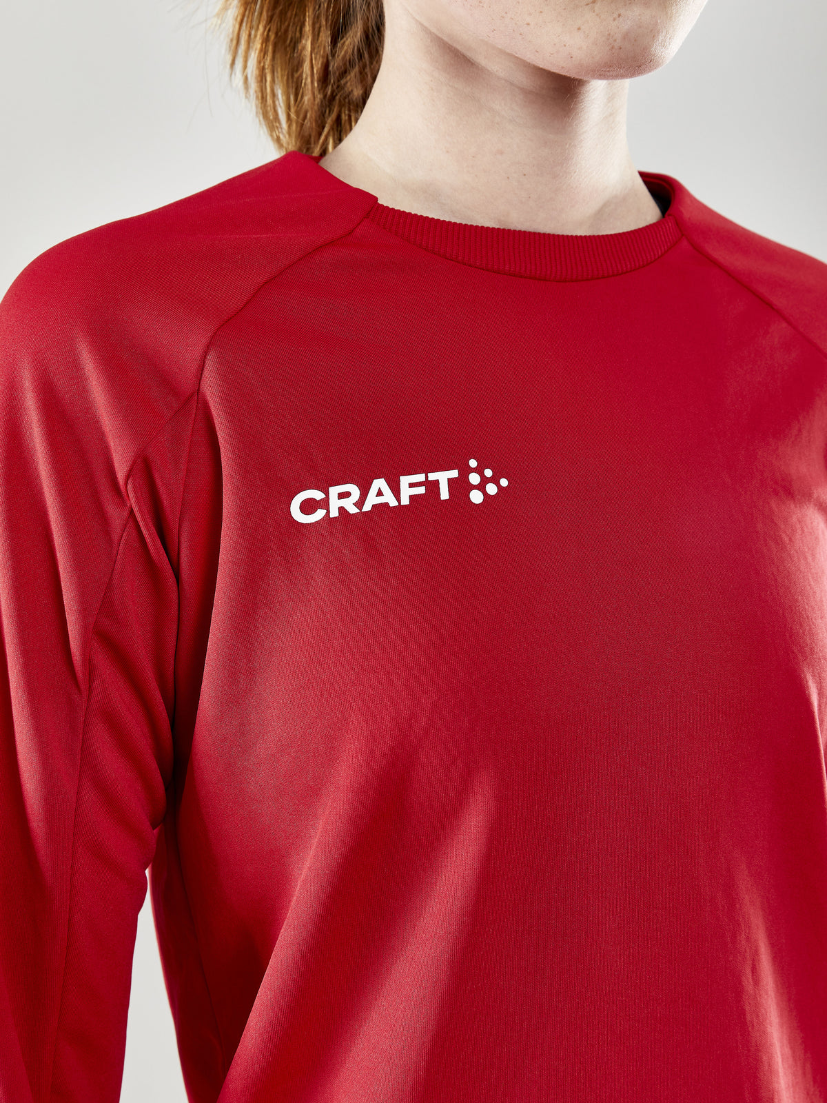 Craft Evolve Crew Neck Damen in Rot, Detailansicht