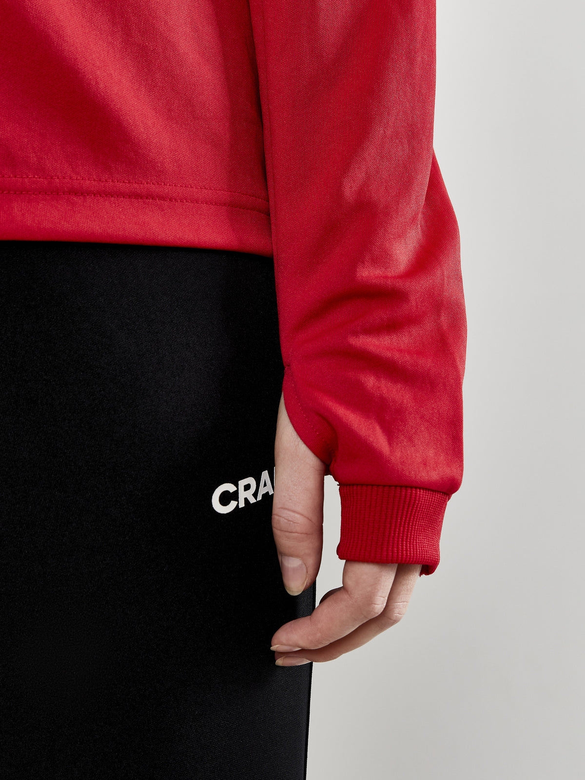 Craft Evolve Crew Neck Damen in Rot, Detailansicht