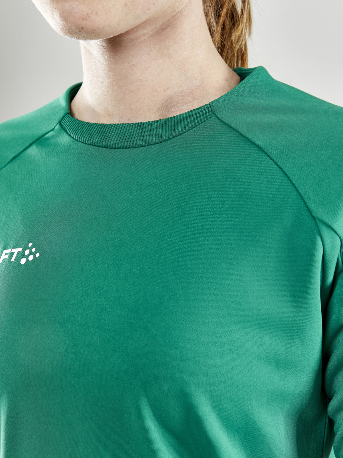 Craft Evolve Crew Neck Damen in Grün, Detailansicht
