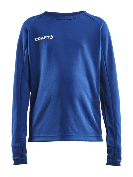 Craft Evolve Crew Neck Junior in Kobaltblau, Vorderansicht