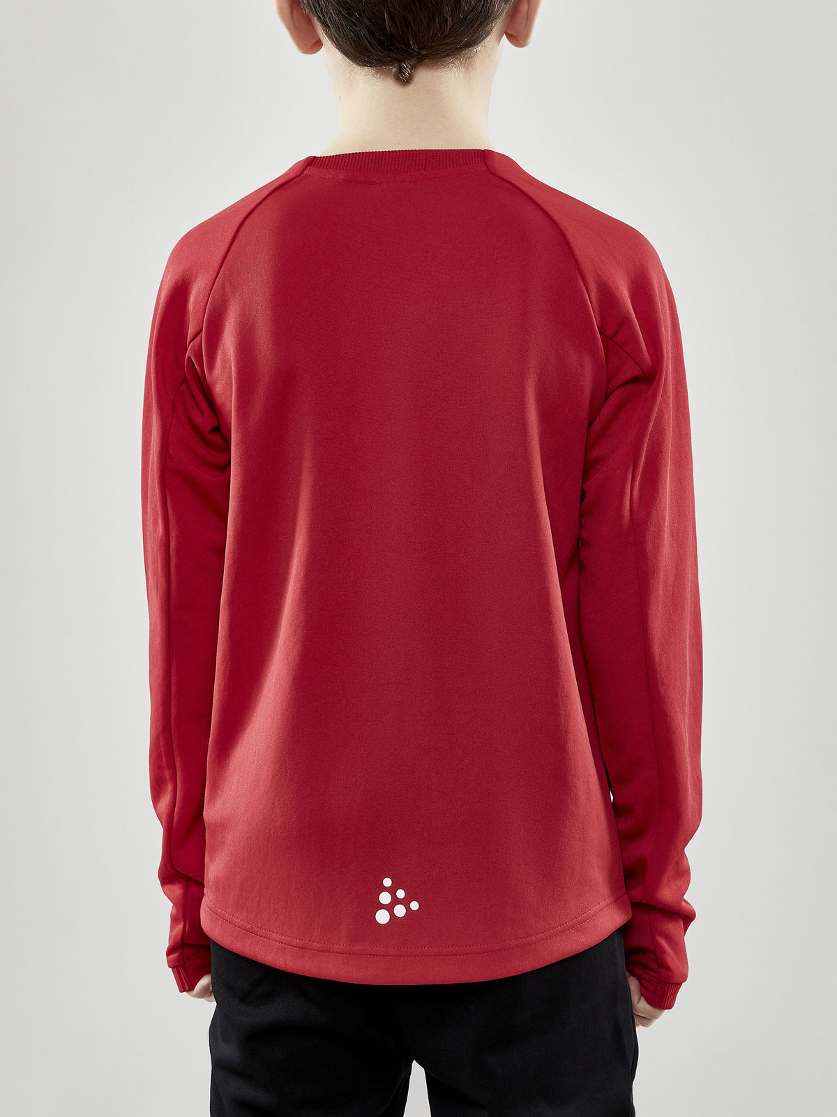 Craft Evolve Crew Neck Junior in Rot, Detailansicht