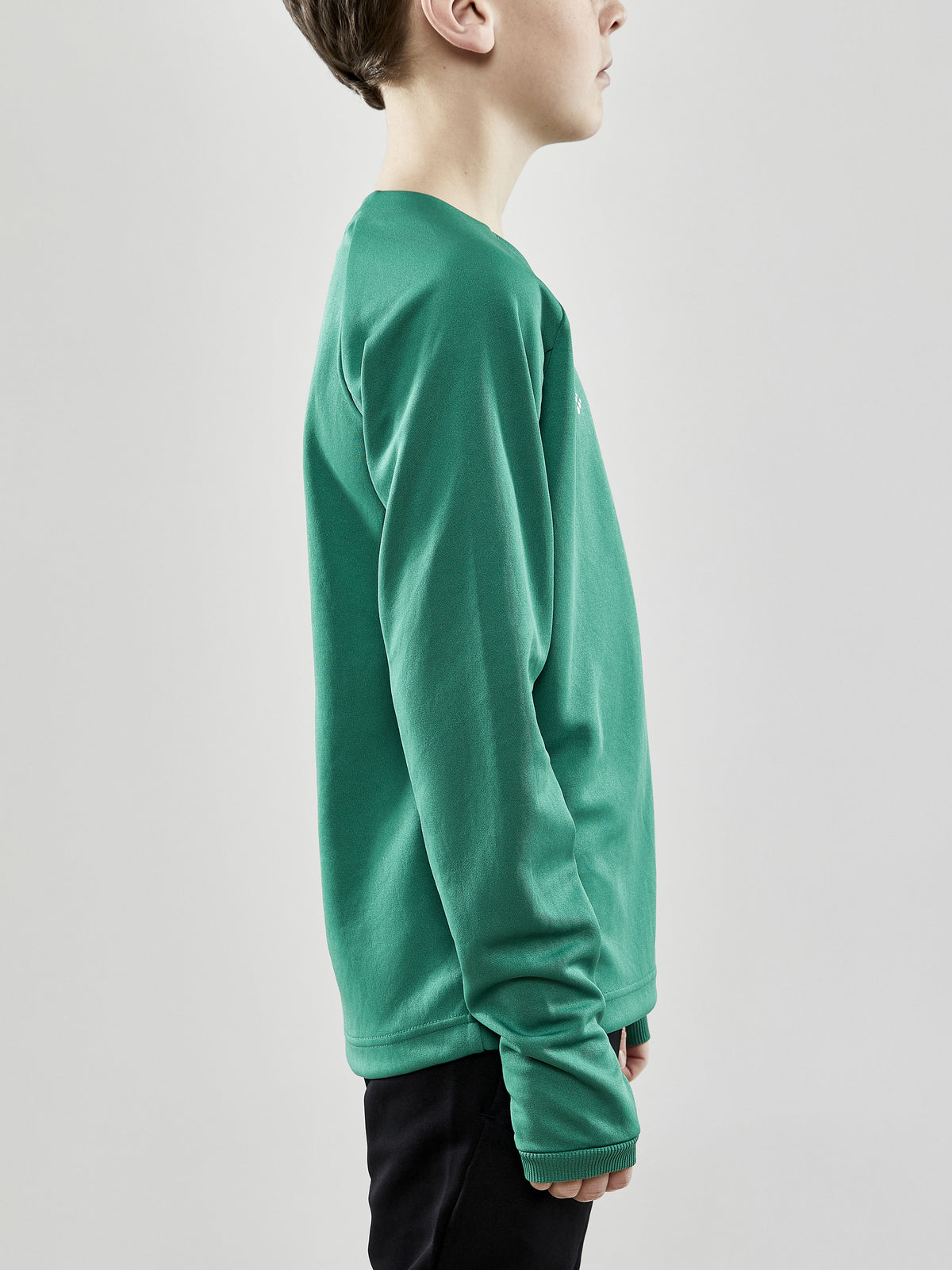 Craft Evolve Crew Neck Junior in Grün, Detailansicht