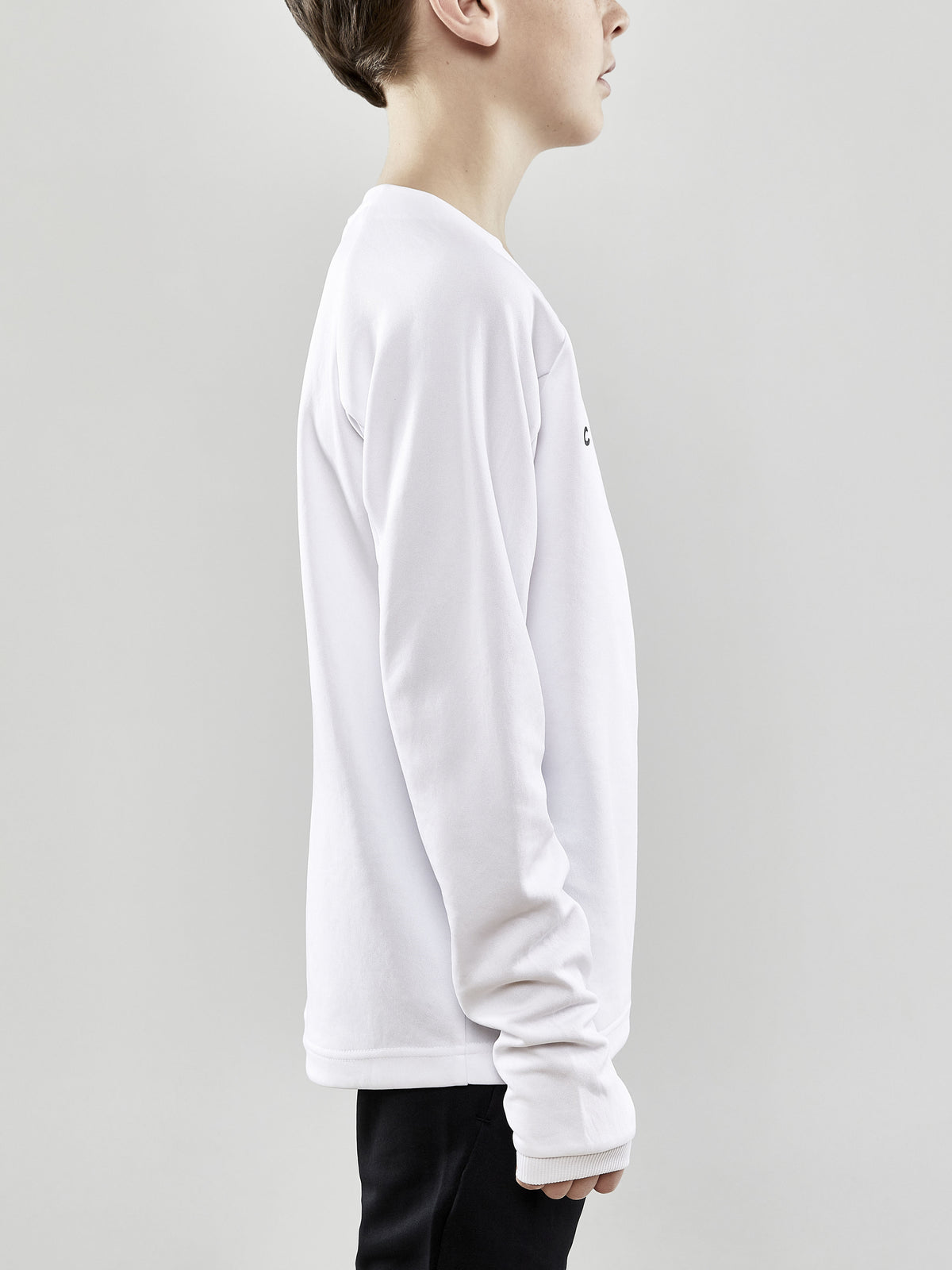 Craft Evolve Crew Neck Junior in Weiss, Detailansicht