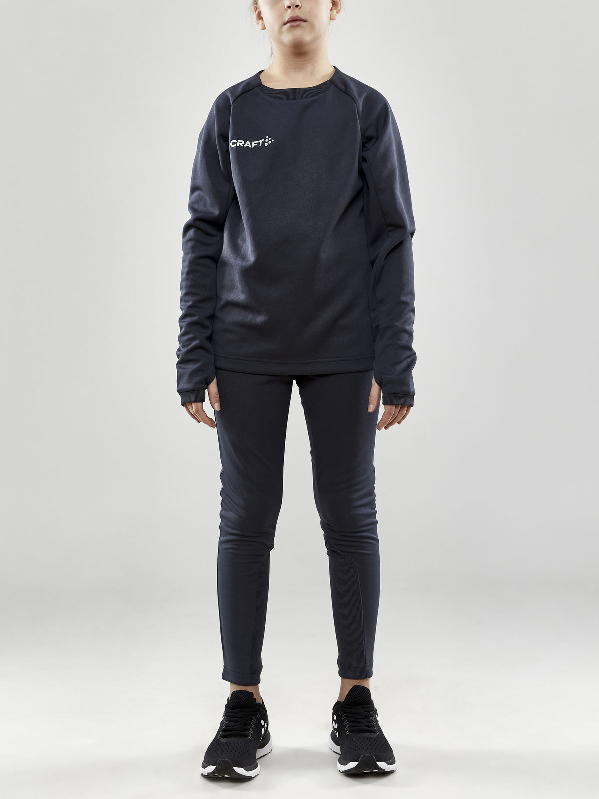 Craft Evolve Slim Pants Junior in Dunkelgrau, Detailansicht