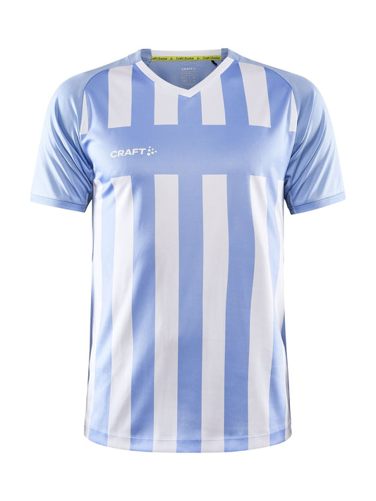 Craft Progress 2.0 Stripe Jersey Herren in Hellblau/Weiss, Vorderansicht