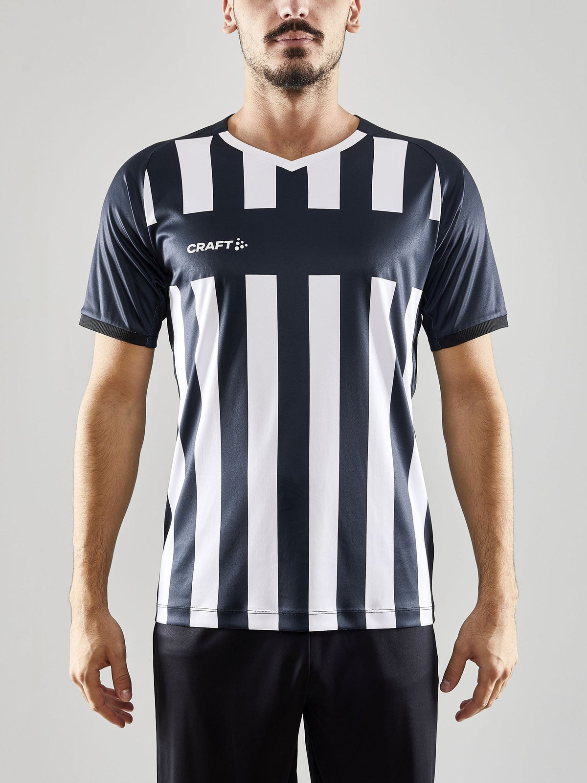 Craft Progress 2.0 Stripe Jersey Herren in Schwarz/Weiss, Detailansicht