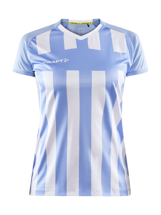 Craft Progress 2.0 Stripe Jersey Damen in Hellblau/Weiss, Vorderansicht