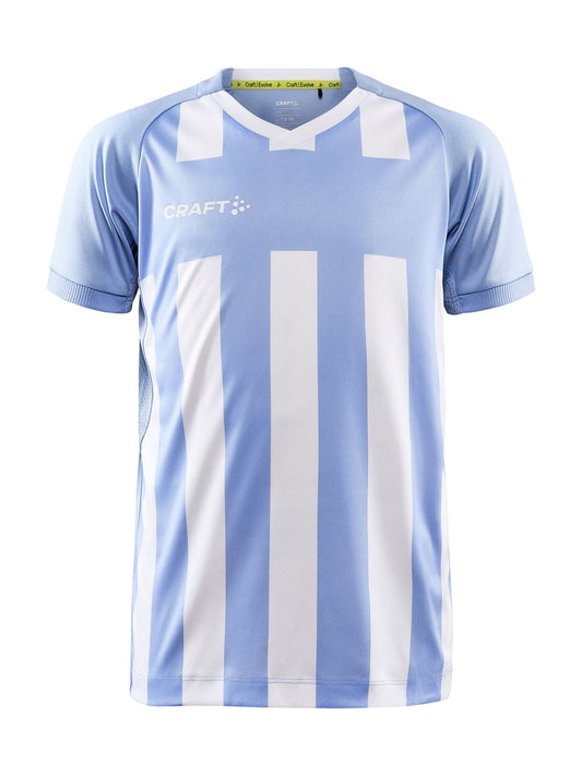 Craft Progress 2.0 Stripe Jersey Junior in Hellblau/Weiss, Vorderansicht